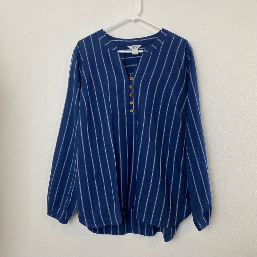 Duluth Trading Co Artisan Hemp Blouse - Large - Picture 4 of 14